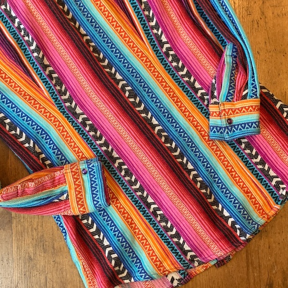 Crazy Train Multicolor Striped Snap Close Western Shirt - Picture 16 of 16